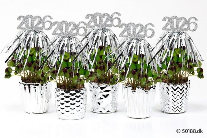 Oxalis deppei T 6 Chromtopf-Mix mit Jahresstecker